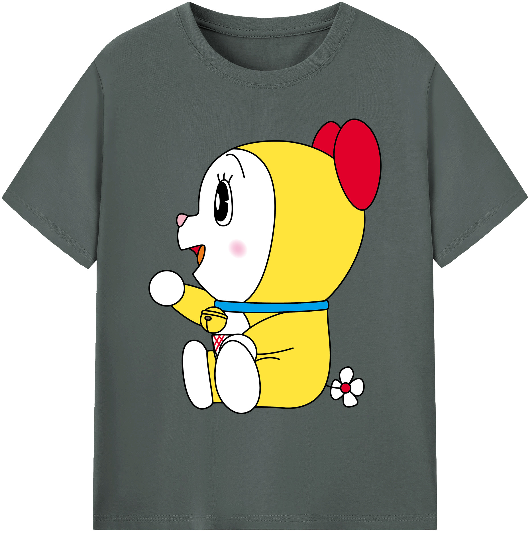 （画像用） ドラえもん ドラミ Doraemon Dorami 綿100％ メンズ半袖Tシャツ｜肌触りやわらか＆通気性